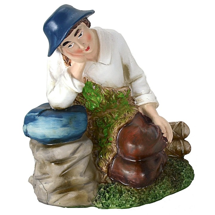 Pastore che riposa serie 27 cm in resina