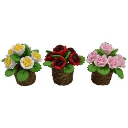 Vaso con flores cm 2,8 h.