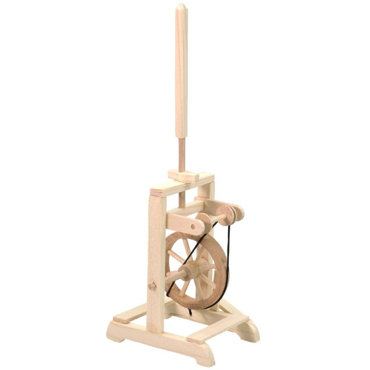 Rueca de madera de 5,5x8x21 cm h.