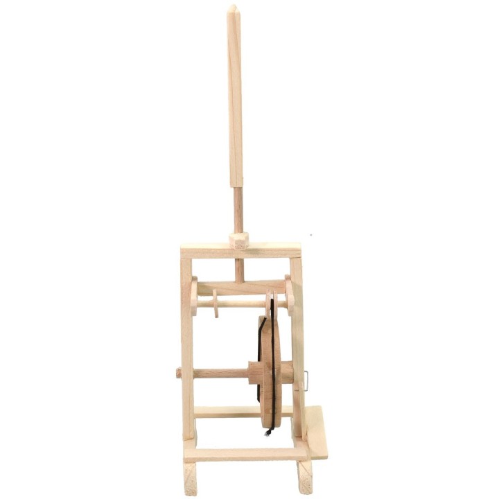 Wooden spinning wheel cm 5,5x8x21 h.