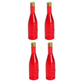Set 4 bottiglie rosse cm 3,6 h