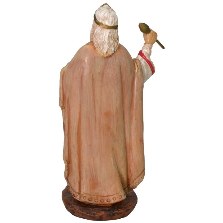 Rey Herodes con cetro en resina pintada 12 cm serie económica