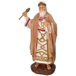 Rey Herodes con cetro en resina pintada 12 cm serie económica