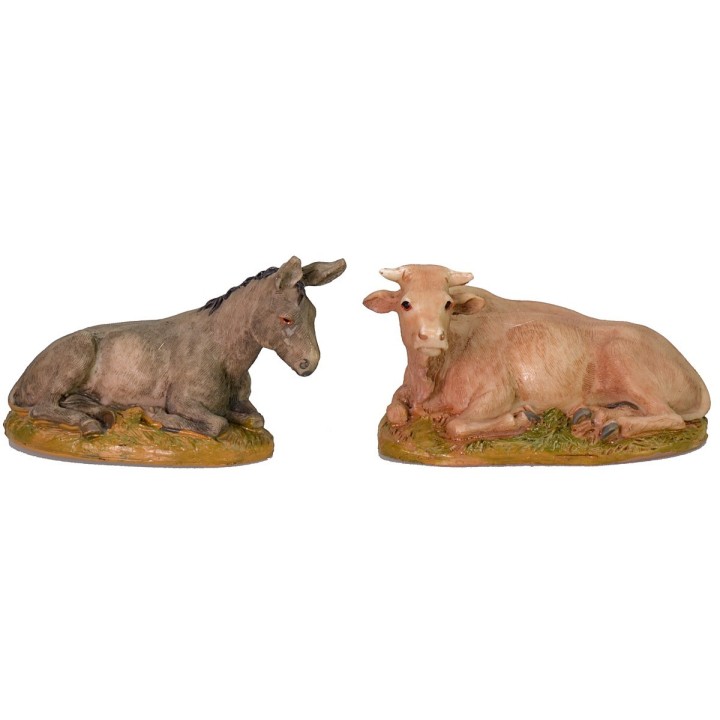 Nativity 5 subjects in painted resin 10 cm Landi economic series