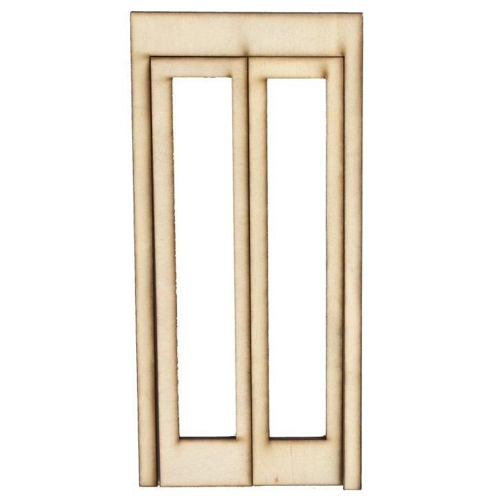 Puerta ventana de madera con hojas abatibles de 9x0,3x19,4 cm h