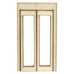 Portafinestra in legno con ante apribili cm 5,1x0,4x9 h