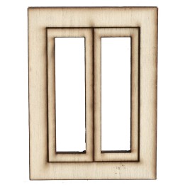 Finestra in legno con ante apribili cm 5,5x0,3x7,5 h