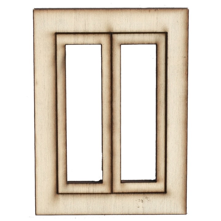Wooden window with opening doors cm 5,5x0,3x7,5 h