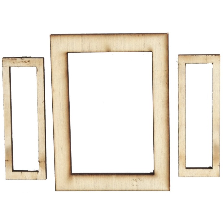 Finestra in legno con ante apribili cm 5,5x0,3x7,5 h