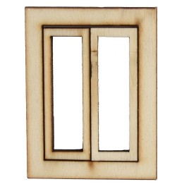 Ventana de madera con hojas abatibles de 5X0,4X6,6 cm h