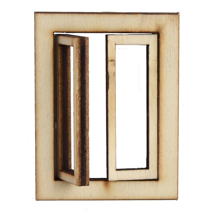 Ventana de madera con hojas abatibles de 5X0,4X6,6 cm h