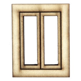 Ventana de madera con hojas abatibles cm 3,5x0,4x4,5 h