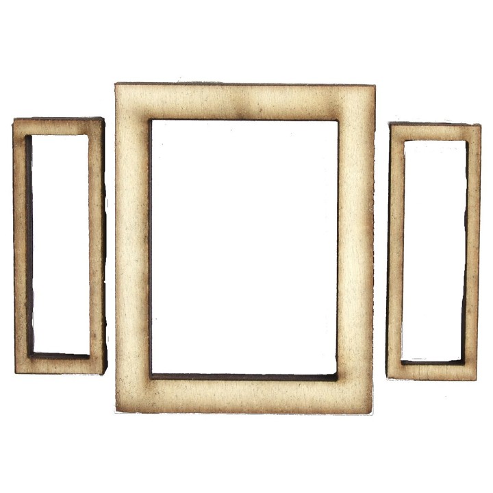 Wooden window with opening doors cm 3,5x0,4x4,5 h