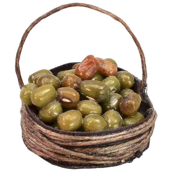 Cesta con aceitunas ø 2,5 cm