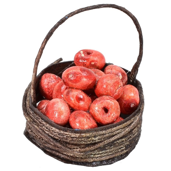 Cesta con manzanas rojas ø 2,5 cm