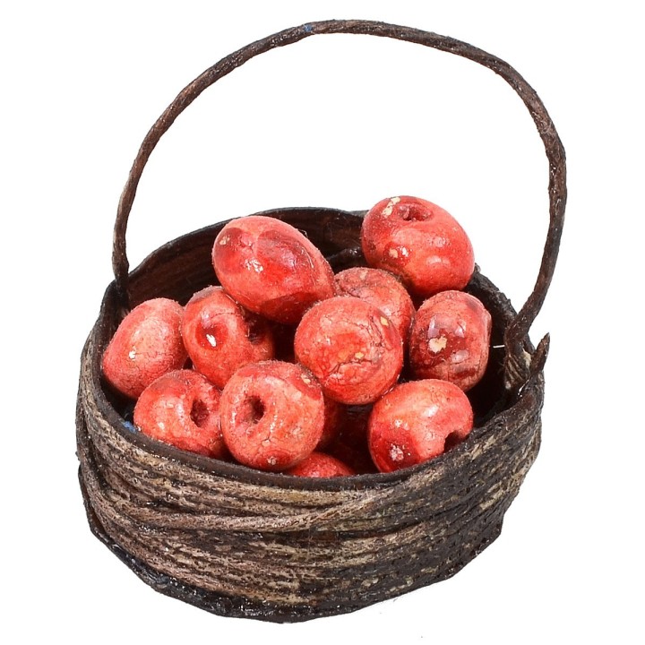 Cesto con mele rosse ø 2,5 cm