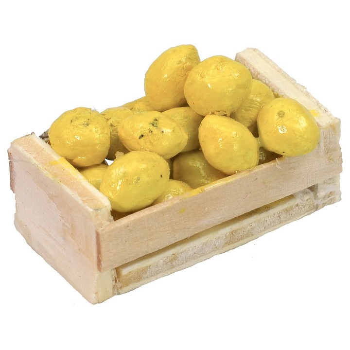 Wooden box with lemons cm 3,7x2,1x1,4 h