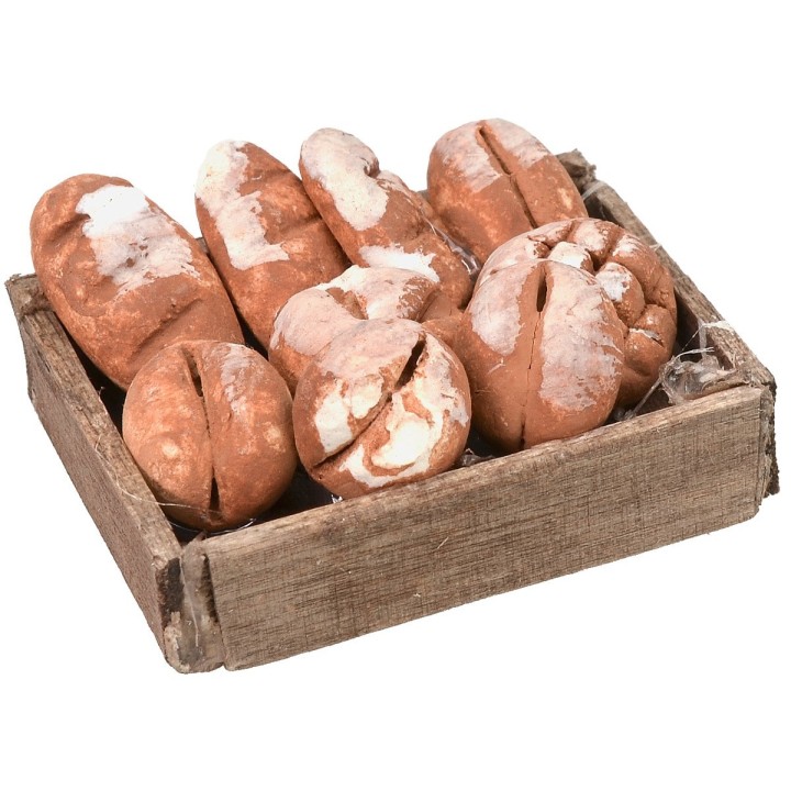 Cassetta in legno con pane cm 4x3x1,5 h