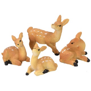 Set di 4 caprioli per statue da 8-10 cm