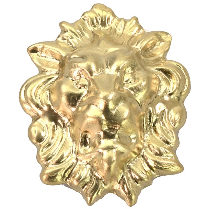 Testa di leone in ottone cm 4x5 h.