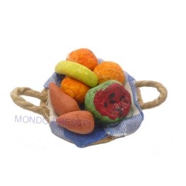 Basket ø cm 3 with mixed fruit