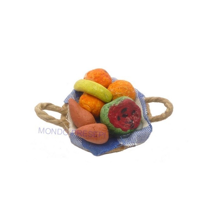 Cesta ø cm 3 con fruta mixta