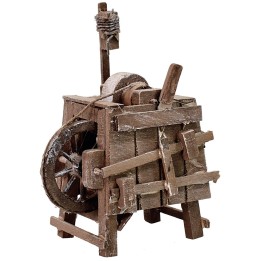 Muela de afilador en madera cm 5,5x8,3x11 h