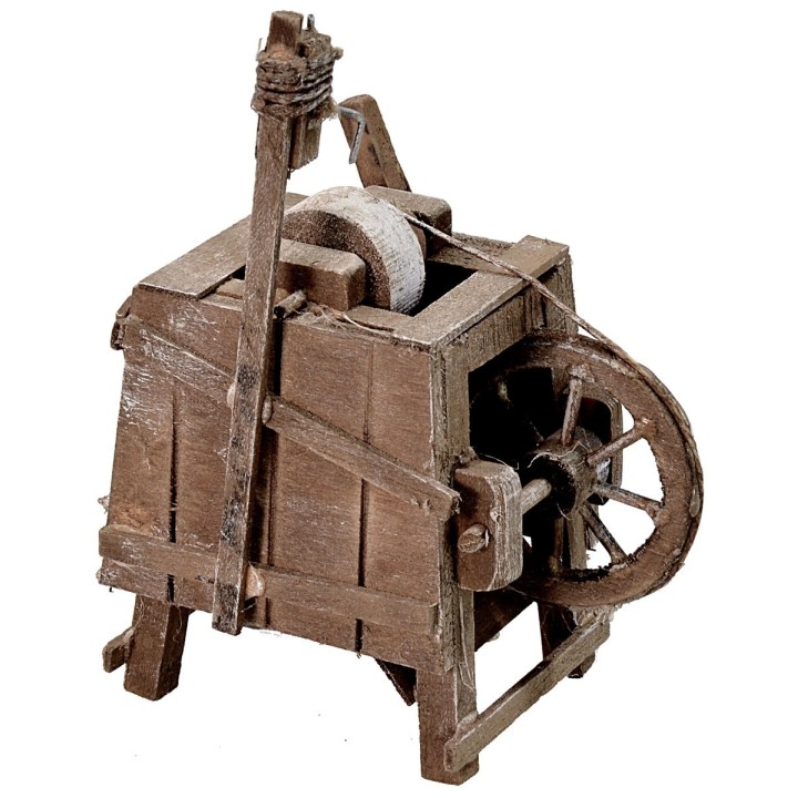 Muela de afilador en madera cm 5,5x8,3x11 h