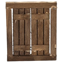 Ventana de madera con hojas abatibles de 4,8x0,5x5,8 cm h