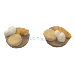 Conjunto de 2 tablas con pan y queso - D410