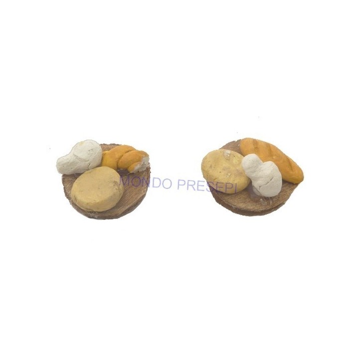 Set of 2 cutting boards with bread and cheese - D410