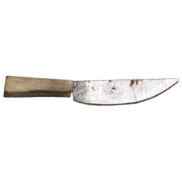 Metal knife with 3.2 cm antiqued handle