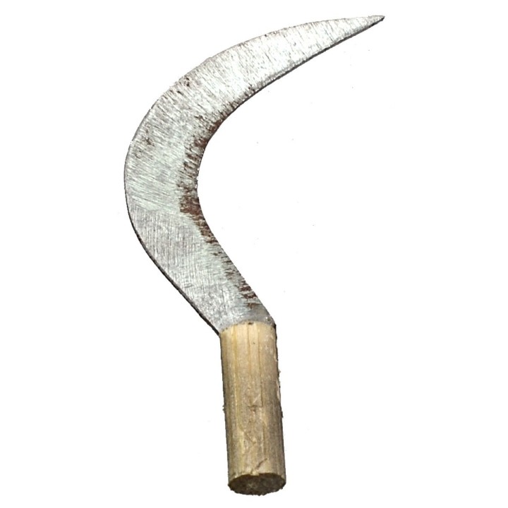 Falcetto in metallo con manico anticato 3,9 cm