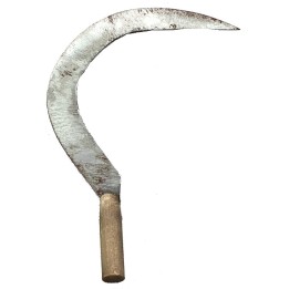 Falcetto in metallo con manico anticato 5,5 cm