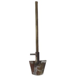 Metal spade with aged handle 5 cm