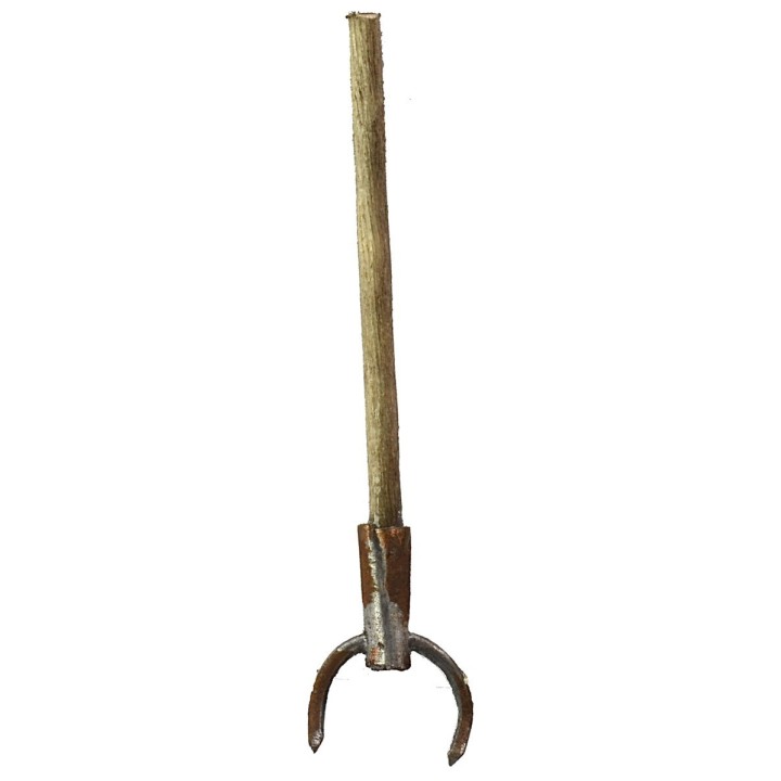 Horca de metal con mango envejecido de 4,8 cm