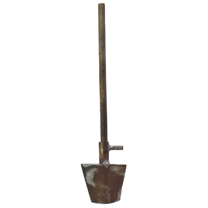 Pala de metal con mango envejecido de 6,4 cm