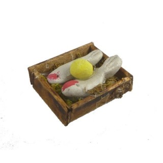 Caja de pescado Blanco cm 4x2,5x1,4 h