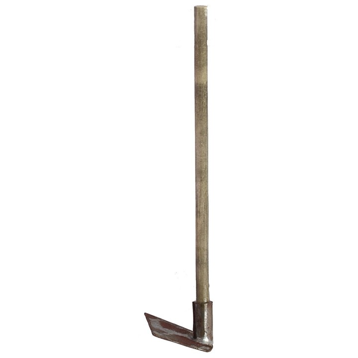 Metal hoe with antiqued handle 10 cm