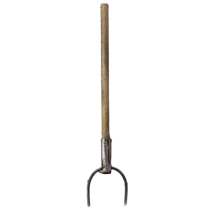 Horca de metal con mango envejecido de 8,6 cm
