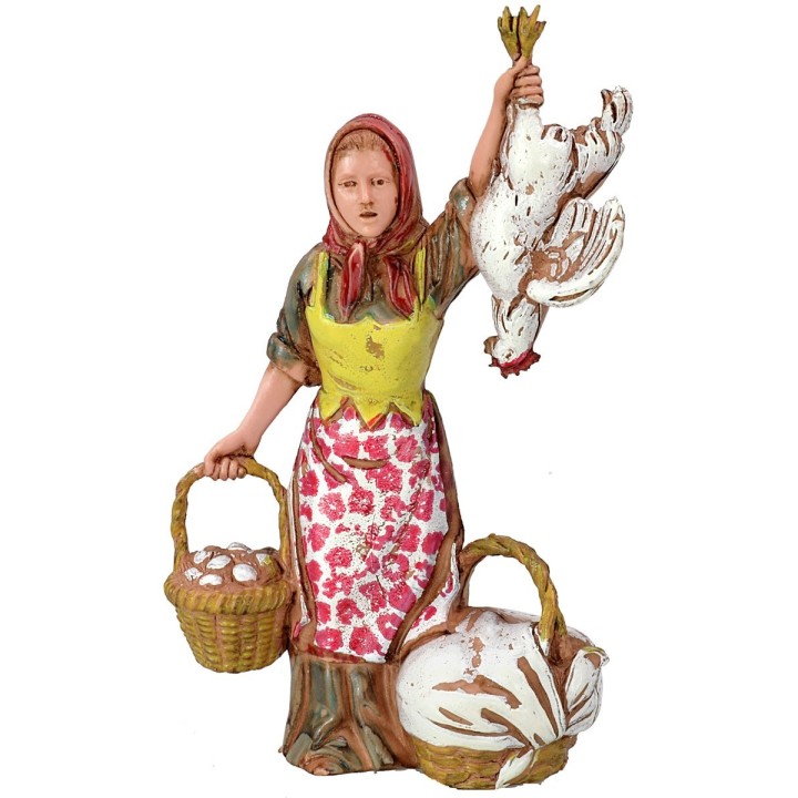 Chicken seller 10 cm Landi Moranduzzo