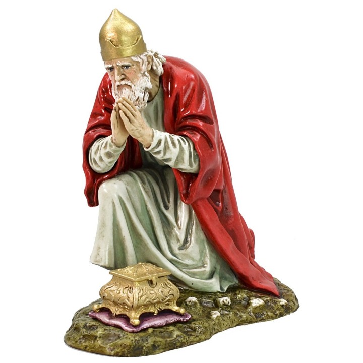 Tres Reyes Magos en resina Landi Moranduzzo 18 cm