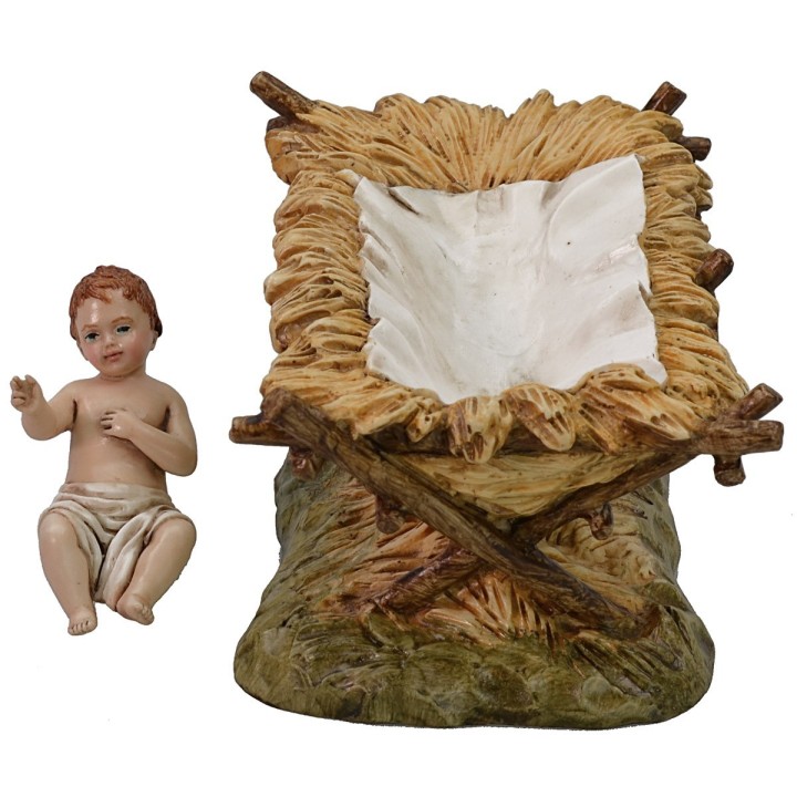 Natività 3 soggetti in resina Landi Moranduzzo 18 cm
