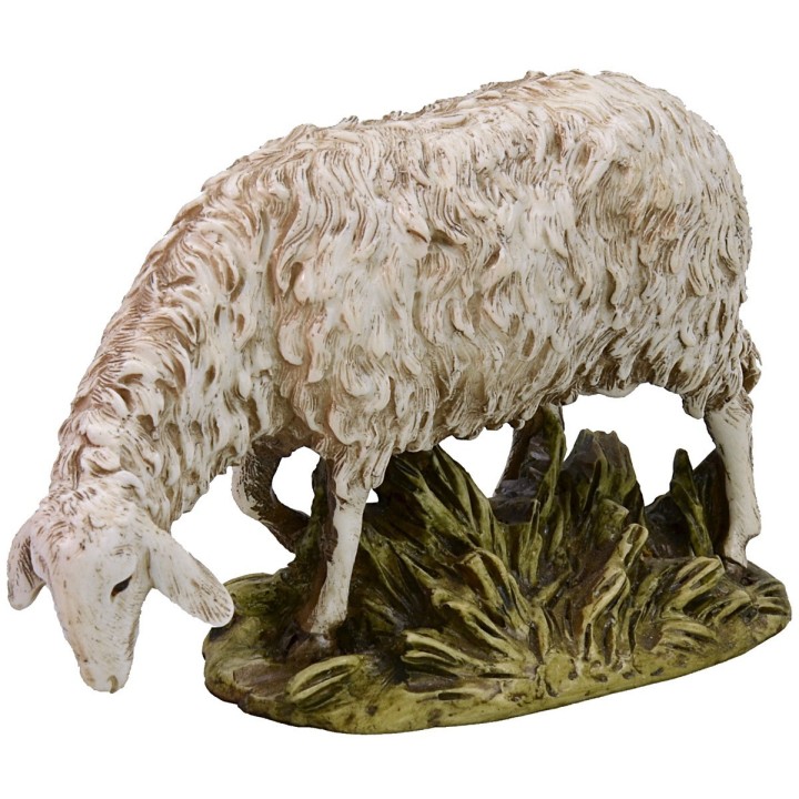Oveja con cabeza baja en resina Landi Moranduzzo para estatuas