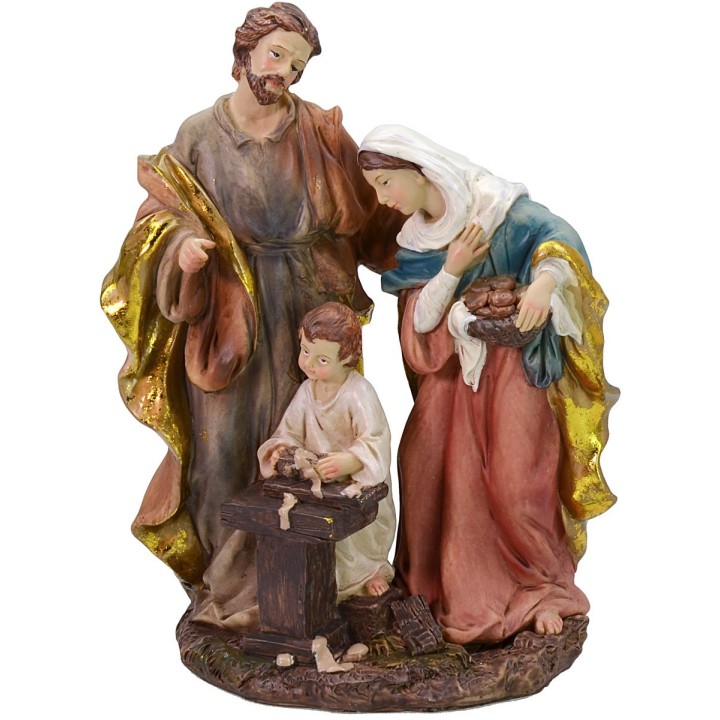 Holy Family in resin cm 13x9x21 h cm