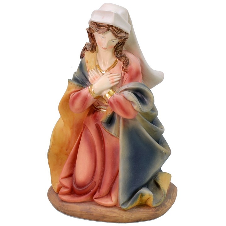 Madonna inginocchiata in resina cm 30