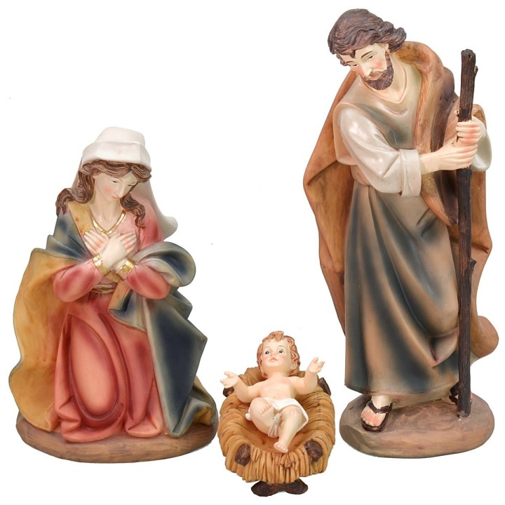 Natividad 3 sujetos en resina cm 30
