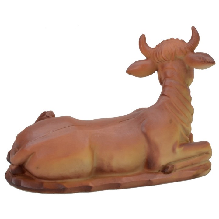 Bue e asino seduti per statue da 20 cm in resina
