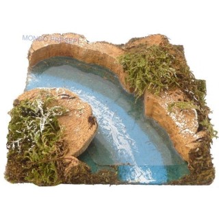 Curved river with depth effect