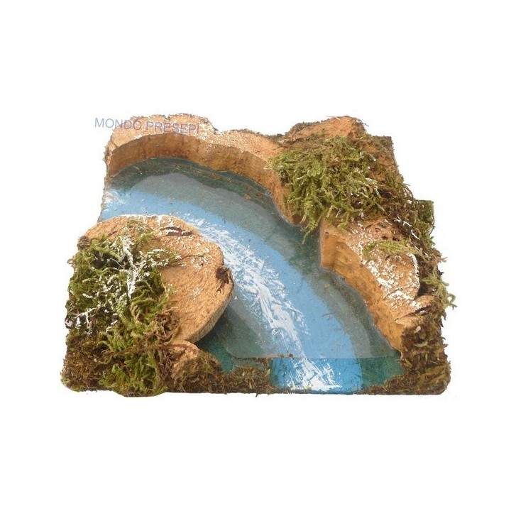 Fiume curva con effetto profondità